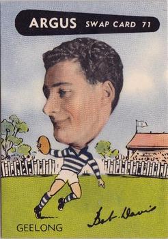 1954 Argus Football Swap Cards #71 Bob Davis Front